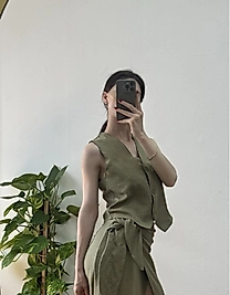 Keten yelek takımı