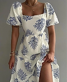 Desenli keten elbise